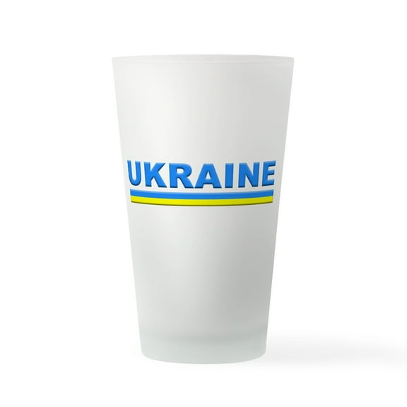 CafePress - Pro Ukraine Pride Ukrainian Flag ?? - Pint Glass, Drinking Glass, 16 oz. CafePress