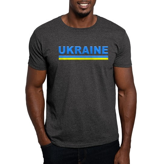 CafePress - Pro Ukraine Pride Ukrainian Flag ??????? T Shirt - Men's Classic Cotton T-Shirts