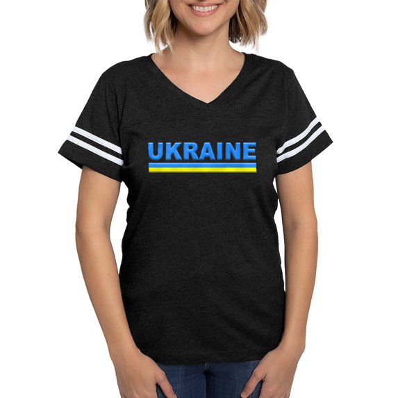 CafePress - Pro Ukraine Pride Ukrainian Flag ??????? T Shirt - Womens Football Shirt