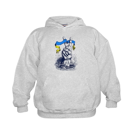 CafePress - Pro Ukraine Support Ukrainian Flag Peac Sweatshirt - Kids Hooded Sweatshirt, Classic Hoodie
