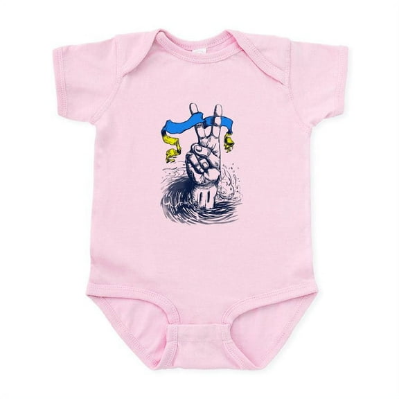 CafePress - Pro Ukraine Support Ukrainian Flag Peace Body Suit - Baby Light Bodysuit, Size Newborn - 24 Months