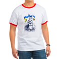 thumbnail image 1 of CafePress - Pro Ukraine Support Ukrainian Flag Peace S T Shirt - 100% Cotton Ringed T-Shirt, 1 of 4