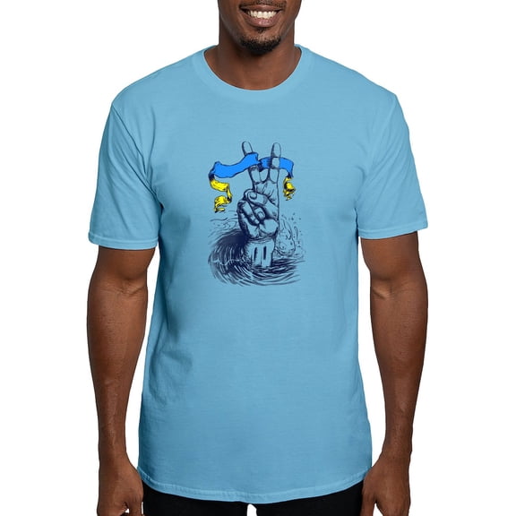 CafePress - Pro Ukraine Support Ukrainian Flag Peace S T Shirt - Fitted T-Shirt, Vintage Fit Soft Cotton Tee