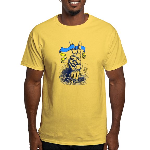CafePress - Pro Ukraine Support Ukrainian Flag Peace S T Shirt - Men's Classic Graphic T-Shirt