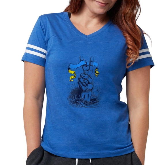 CafePress - Pro Ukraine Support Ukrainian Flag Peace S T Shirt - Womens Football Shirt