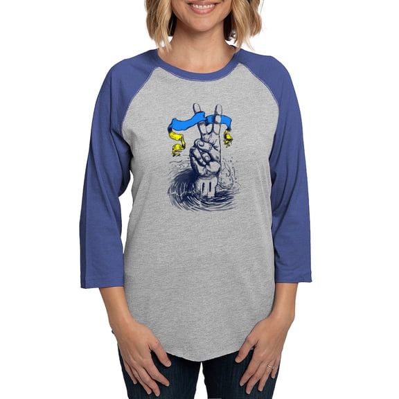 CafePress - Pro Ukraine Support Ukrainian Long Sleeve T Shirt - Womens Baseball Tee