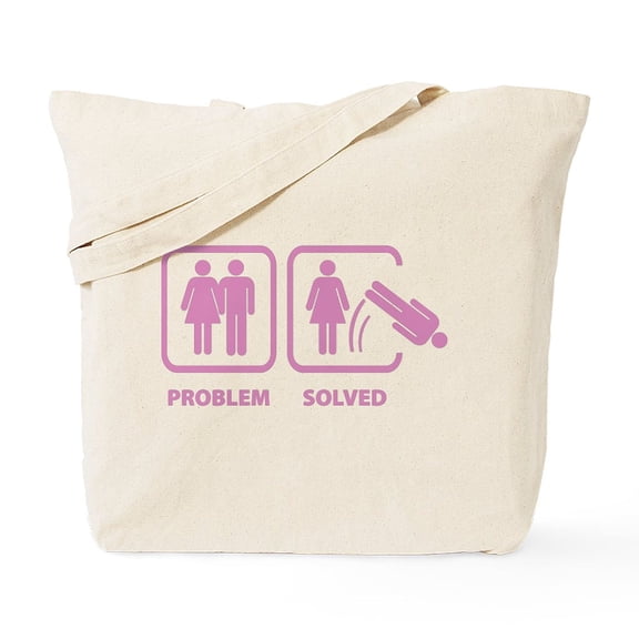 CafePress - Problem Solved Tote Bag - Unisex Canvas Tote Bag, Beige, 1-Piece
