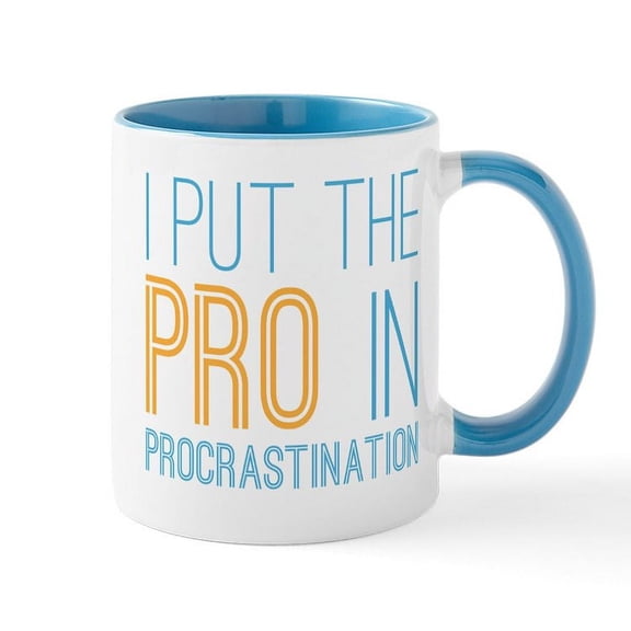 CafePress - Procrastination PRO Mug - 11 oz Ceramic Mug - Novelty Coffee Tea Cup