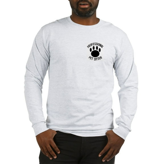 CafePress - Professional Pet Sitter Paw Pr Long Sleeve T Shirt - Unisex Cotton Long Sleeve T-Shirt