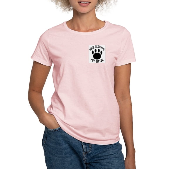CafePress - Professional Pet Sitter Paw Women's Light T Shirt - Women's Classic T-Shirt