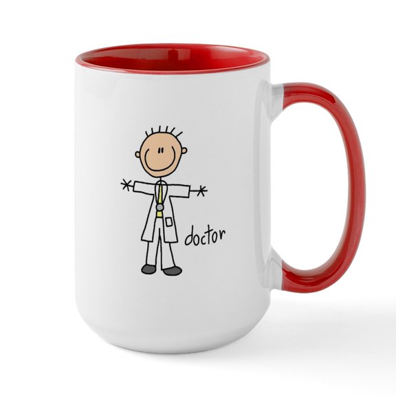 CafePress - Professions Doctor Large Mug - 15 oz Ceramic Large White Novelty Mug