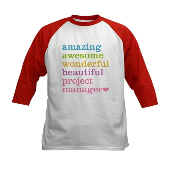 CafePress - Project Manager Baseball Jersey - Kids Cotton Baseball Jersey, 3/4 Sleeve Shirt