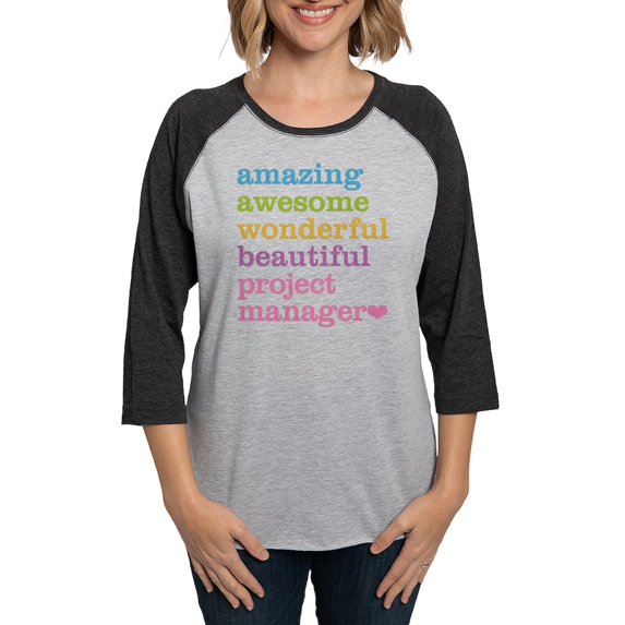 CafePress - Project Manager - Womens Baseball Tee