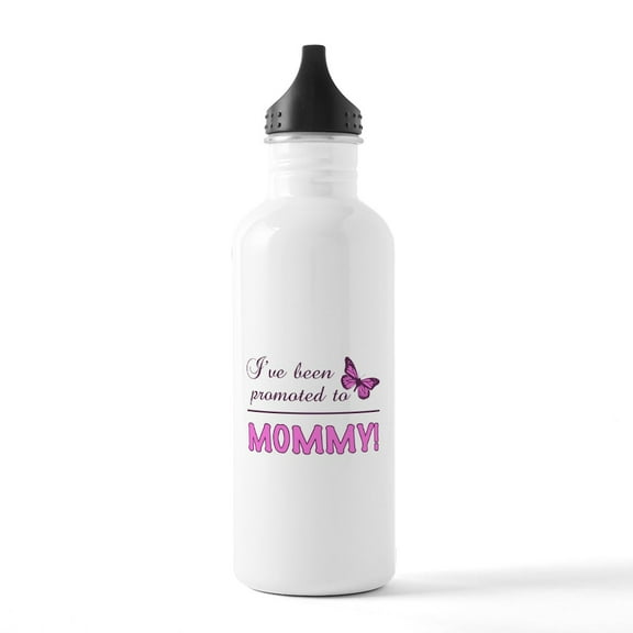 CafePress - Promoted To Mommy Stainless Water Bottle 1 - Stainless Steel Water Bottle, Sports Bottle, 1.0L