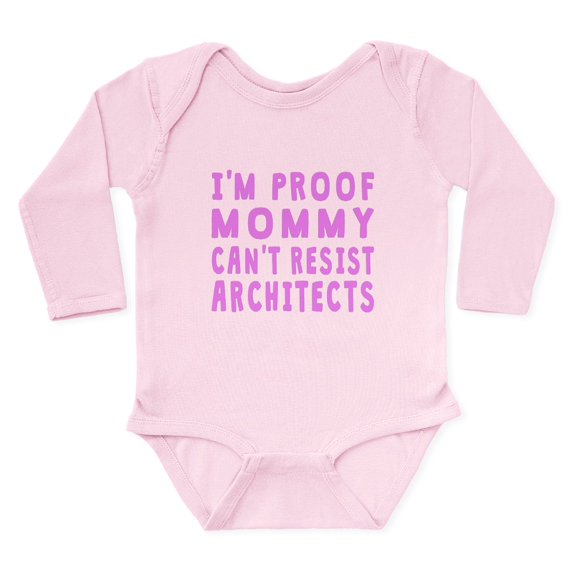 CafePress - Proof Mommy Cant Resist Architects Body Suit - Long Sleeve Cotton Baby Bodysuit