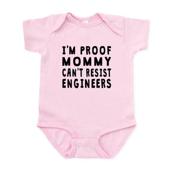 CafePress - Proof Mommy Cant Resist Engineers Body Suit - Baby Light Bodysuit, Size Newborn - 24 Months