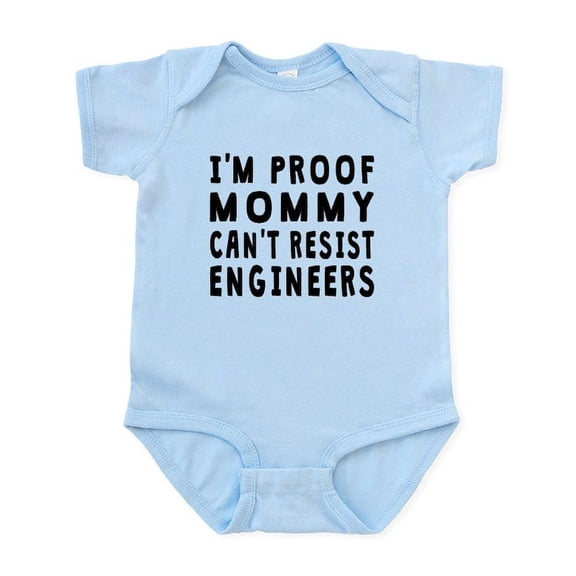 CafePress - Proof Mommy Cant Resist Engineers Body Suit - Baby Light Bodysuit, Size Newborn - 24 Months