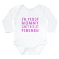 thumbnail image 1 of CafePress - Proof Mommy Cant Resist Firemen Body Suit - Long Sleeve Cotton Baby Bodysuit, 1 of 4