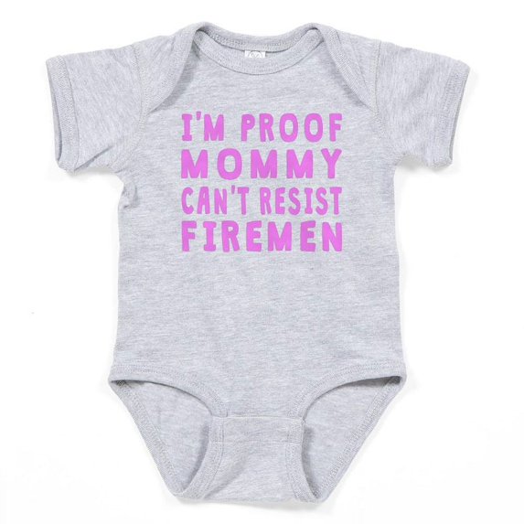 CafePress - Proof Mommy Cant Resist Firemen - Cute Infant Bodysuit Baby Romper - Size Newborn - 24 Months