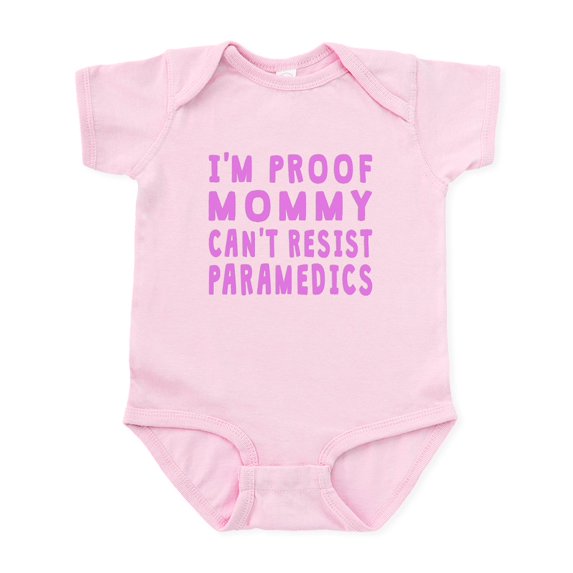 CafePress - Proof Mommy Cant Resist Paramedics Body Suit - Baby Light Bodysuit, Size Newborn - 24 Months