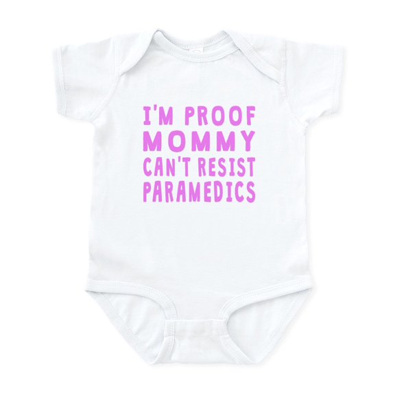 CafePress - Proof Mommy Cant Resist Paramedics Body Suit - Baby Light Bodysuit, Size Newborn - 24 Months