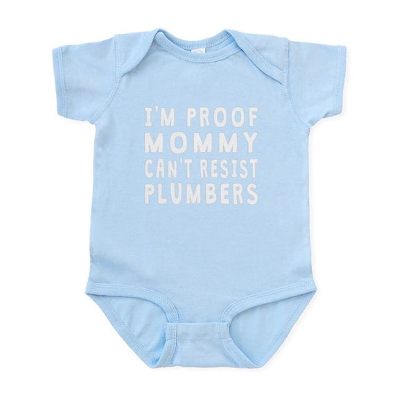 CafePress - Proof Mommy Cant Resist Plumbers Body Suit - Baby Light Bodysuit, Size Newborn - 24 Months