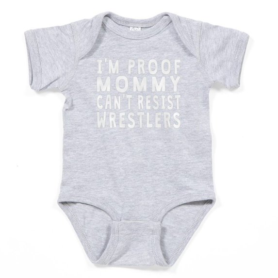 CafePress - Proof Mommy Cant Resist Wrestlers - Cute Infant Bodysuit Baby Romper - Size Newborn - 24 Months