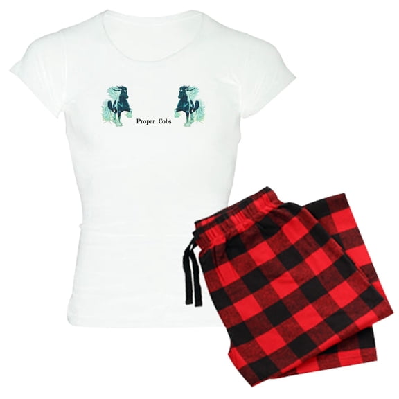 CafePress - Proper Cobs Group Women's Light Pajamas - Women's Short Sleeve Print T-Shirt and Pants Light Cotton Pajama Set