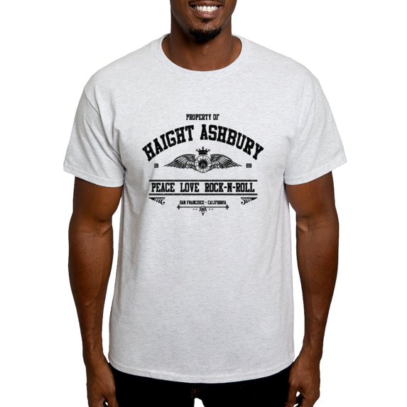 CafePress - Property Of Haight Ashbury Peace Love Rocknroll - Men's Classic Graphic T-Shirt