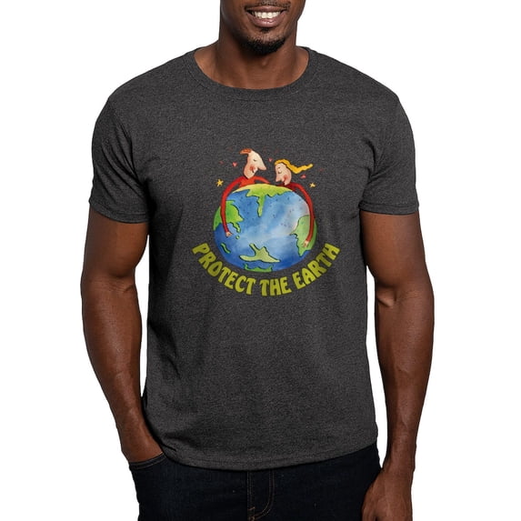 CafePress - Protect The Earth Dark T Shirt - Men's Classic Graphic Cotton T-Shirt