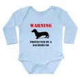 thumbnail image 1 of CafePress - Protected By A Dachshund Body Suit - Long Sleeve Cotton Baby Bodysuit, 1 of 4