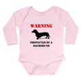 thumbnail image 1 of CafePress - Protected By A Dachshund Body Suit - Long Sleeve Cotton Baby Bodysuit, 1 of 4