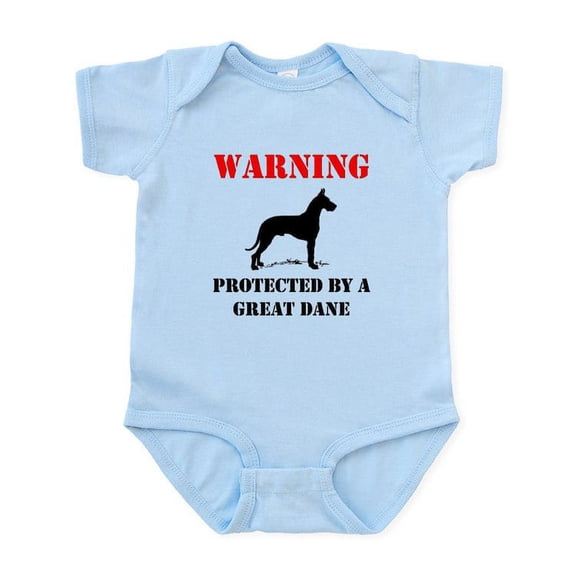 CafePress - Protected By A Great Dane Body Suit - Baby Light Bodysuit, Size Newborn - 24 Months