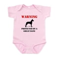 thumbnail image 1 of CafePress - Protected By A Great Dane Body Suit - Baby Light Bodysuit, Size Newborn - 24 Months, 1 of 4