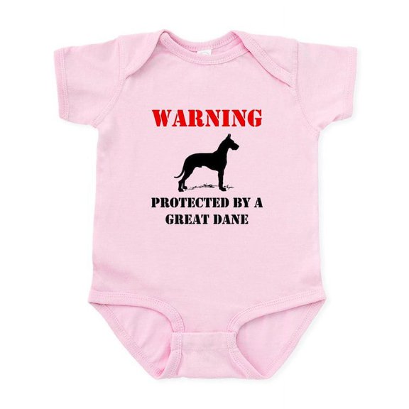 CafePress - Protected By A Great Dane Body Suit - Baby Light Bodysuit, Size Newborn - 24 Months