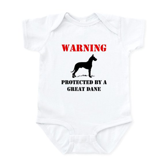 CafePress - Protected By A Great Dane Body Suit - Baby Light Bodysuit, Size Newborn - 24 Months