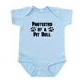 thumbnail image 1 of CafePress - Protected By A Pit Bull Body Suit - Baby Light Bodysuit, Size Newborn - 24 Months, 1 of 4
