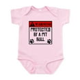 thumbnail image 1 of CafePress - Protected By A Pit Bull Body Suit - Baby Light Bodysuit, Size Newborn - 24 Months, 1 of 4