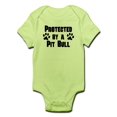 thumbnail image 1 of CafePress - Protected By A Pit Bull Body Suit - Baby Light Bodysuit, 1 of 1