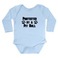 thumbnail image 1 of CafePress - Protected By A Pit Bull Body Suit - Long Sleeve Cotton Baby Bodysuit, 1 of 4