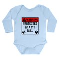 thumbnail image 1 of CafePress - Protected By A Pit Bull Body Suit - Long Sleeve Cotton Baby Bodysuit, 1 of 4
