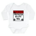 thumbnail image 1 of CafePress - Protected By A Pit Bull Body Suit - Long Sleeve Cotton Baby Bodysuit, 1 of 4