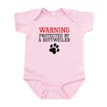 thumbnail image 1 of CafePress - Protected By A Rottweiler Body Suit - Baby Light Bodysuit, Size Newborn - 24 Months, 1 of 4