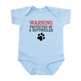 thumbnail image 1 of CafePress - Protected By A Rottweiler Body Suit - Baby Light Bodysuit, Size Newborn - 24 Months, 1 of 4