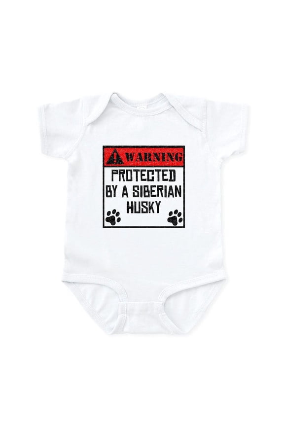 - Protected By A Siberian Husky Body Suit - Baby Light Bodysuit, Size Newborn - 24 Months