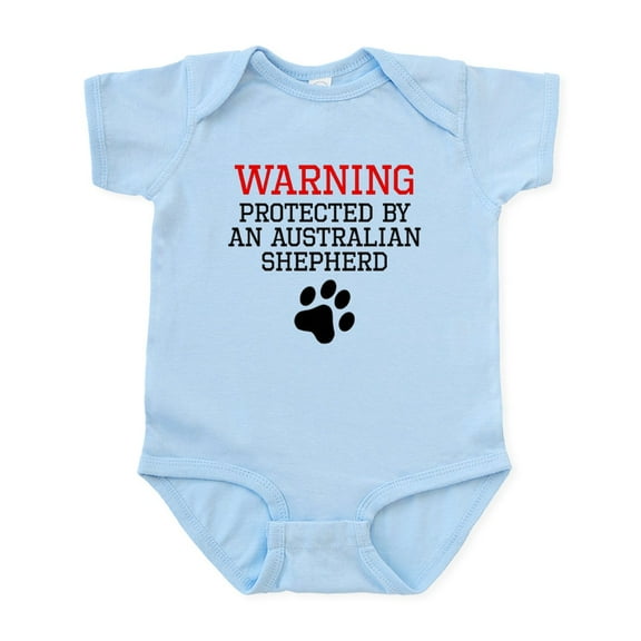 CafePress - Protected By An Australian Shepherd Body Suit - Baby Light Bodysuit, Size Newborn - 24 Months