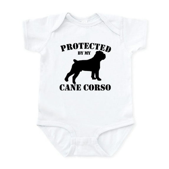 CafePress - Protected By My Cane Corso Infant Bodysuit - Baby Light Bodysuit, Size Newborn - 24 Months
