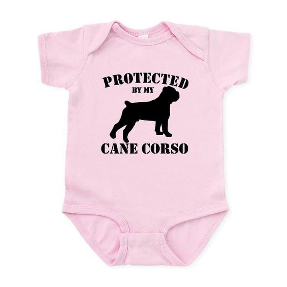 CafePress - Protected By My Cane Corso Infant Bodysuit - Baby Light Bodysuit, Size Newborn - 24 Months