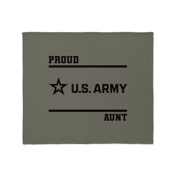 CafePress - Proud Army Aunt Black - Soft Fleece Throw Blanket, 50"x60" for All Ages
