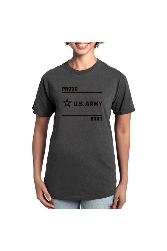 - Proud Army Aunt Black T Shirt - Womens Comfort Colors® Shirt